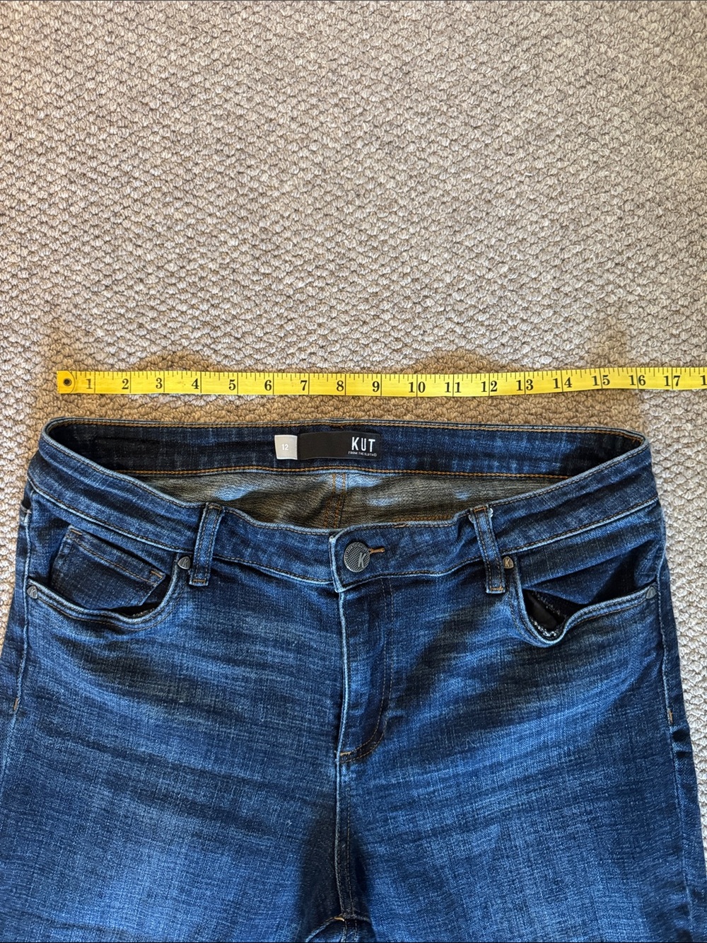 Kut from the Kloth Medium Blue Straight Leg Jeans - Picture 8 of 11